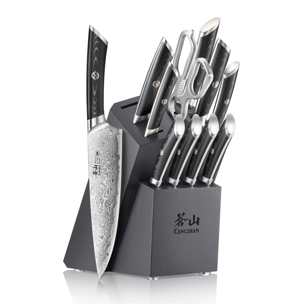 KURO Series 12-Piece Knife Block Set