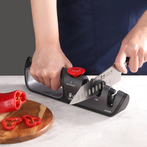 
                  
                    Load image into Gallery viewer, Professional Knife + Scissor Sharpener, 3-Stage Adjustable 14-24 Degree, 1026108
                  
                